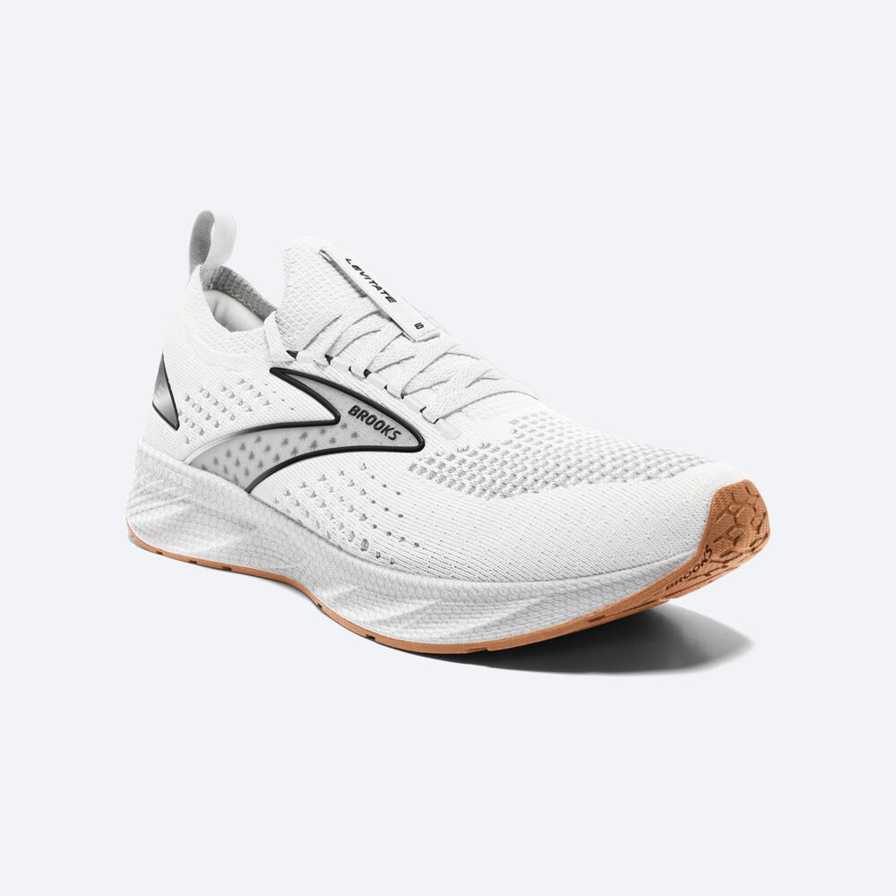 Women's Brooks Levitate StealthFit 6 Road Running Shoes White | USA48201