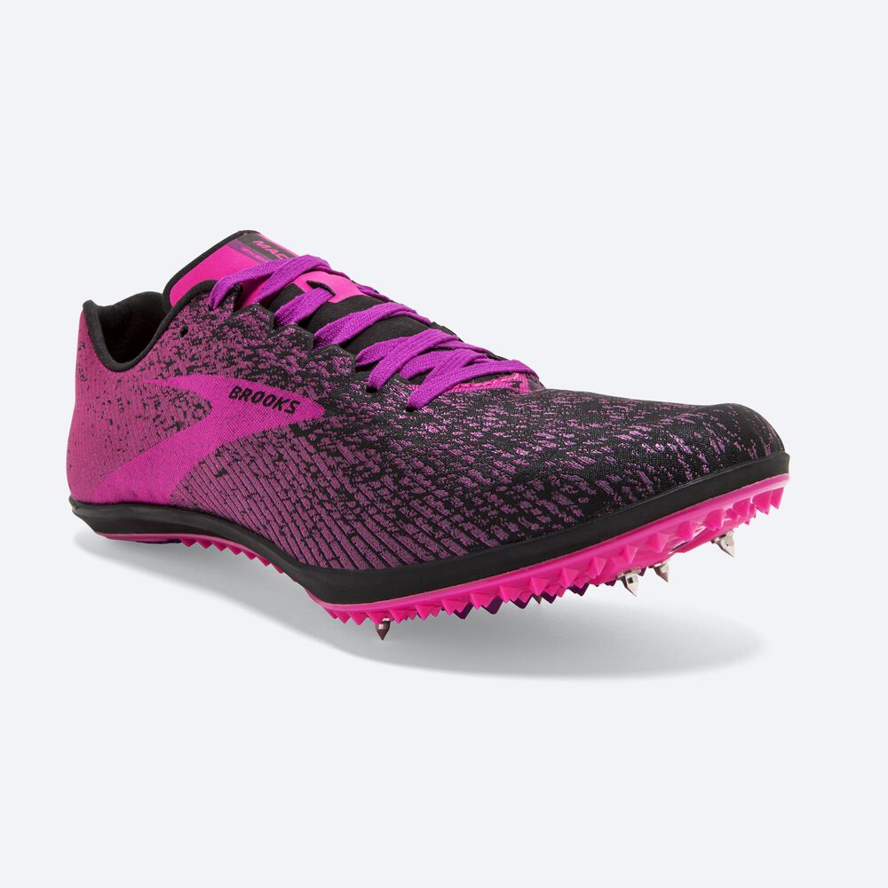 Women's Brooks Mach 19 Cross Country Spikes Black/Pink | USA50467