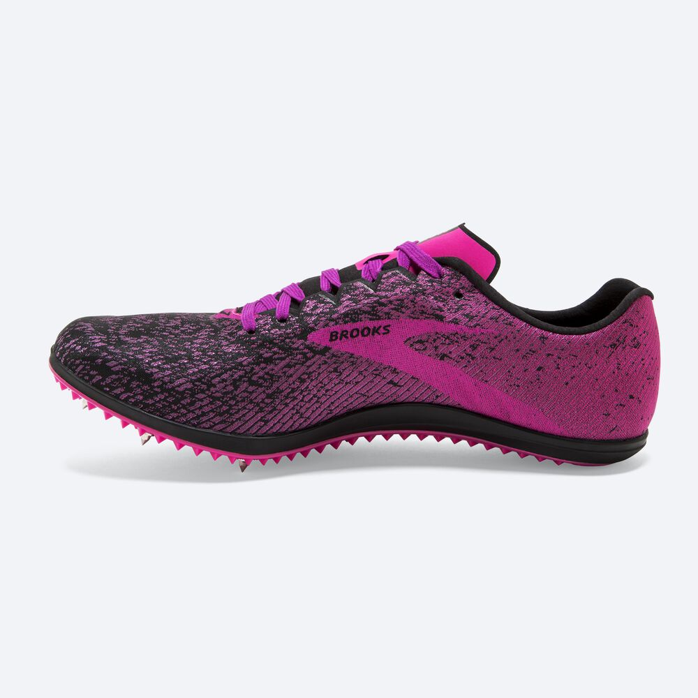 Women's Brooks Mach 19 Cross Country Spikes Black/Pink | USA50467