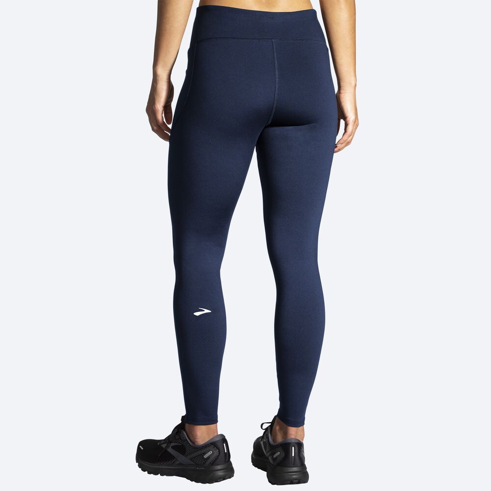 Women's Brooks Moment Tight Running Tights Navy | USA51704