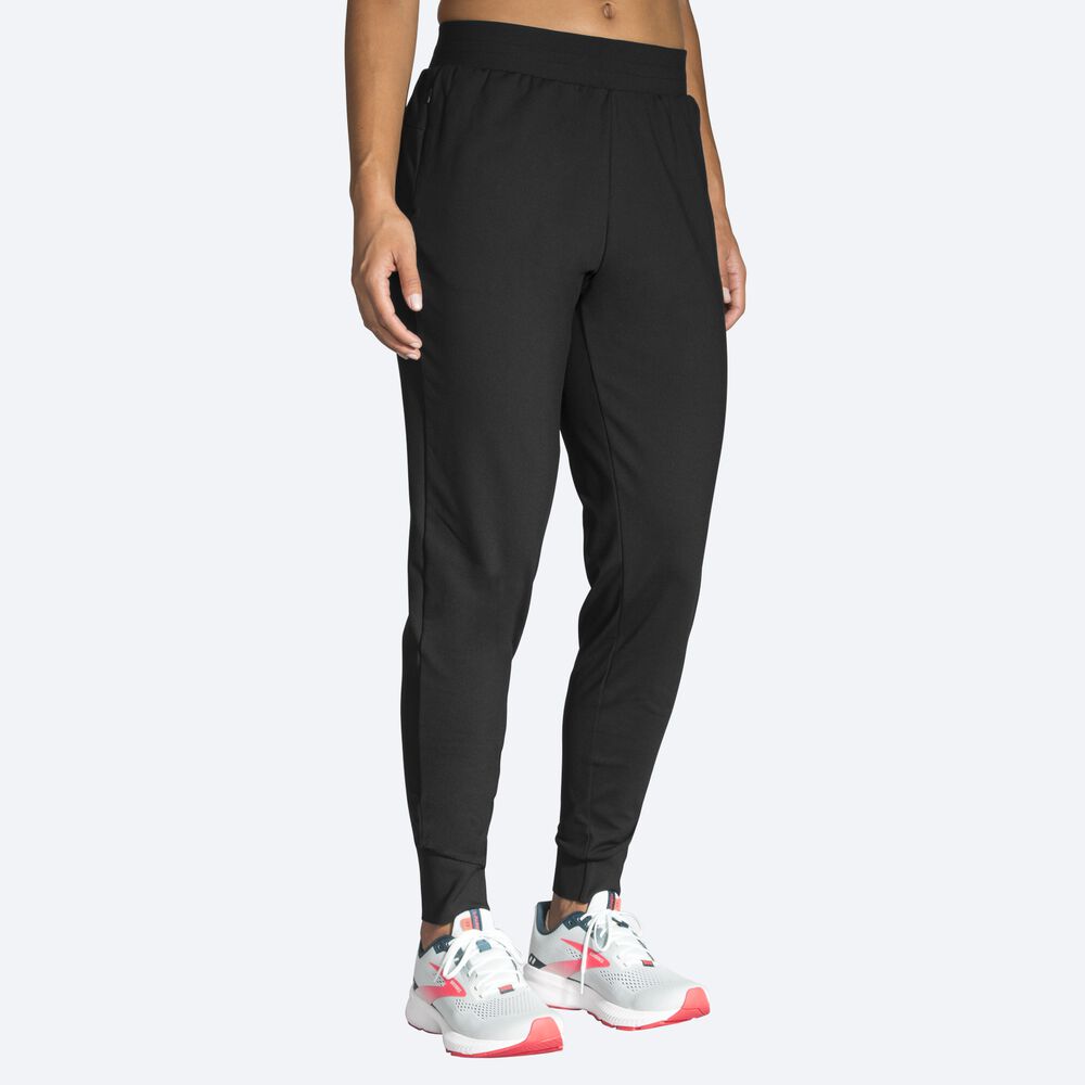 Women's Brooks Momentum Thermal Pants Black | USA93705