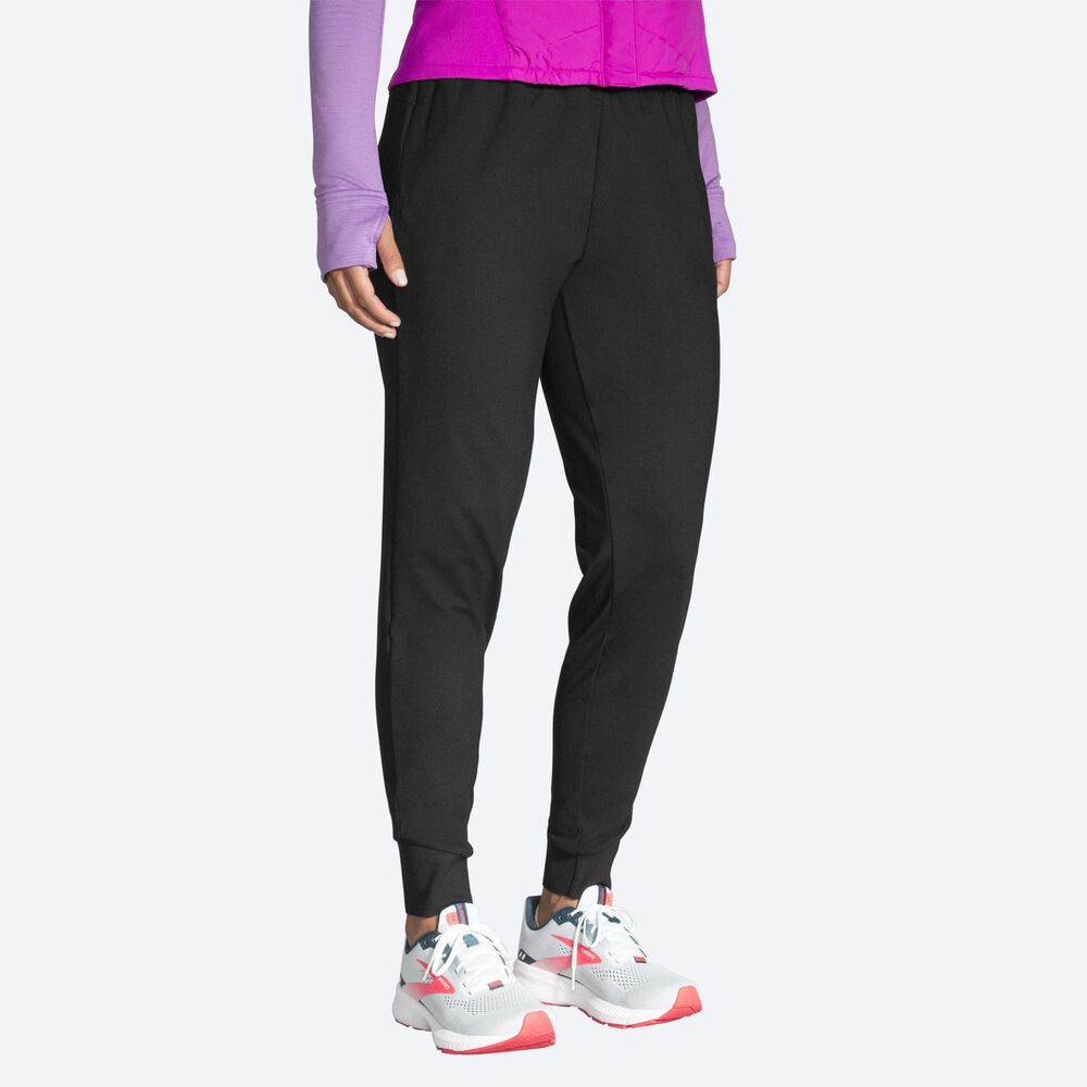 Women's Brooks Momentum Thermal Pants Black | USA93705