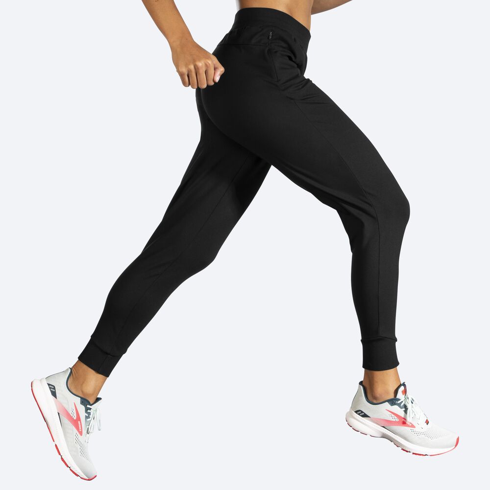 Women's Brooks Momentum Thermal Pants Black | USA93705