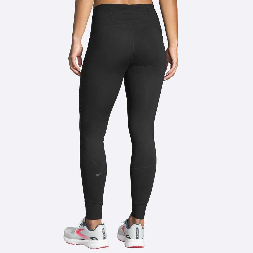 Women's Brooks Momentum Thermal Tight Running Tights Black | USA57836