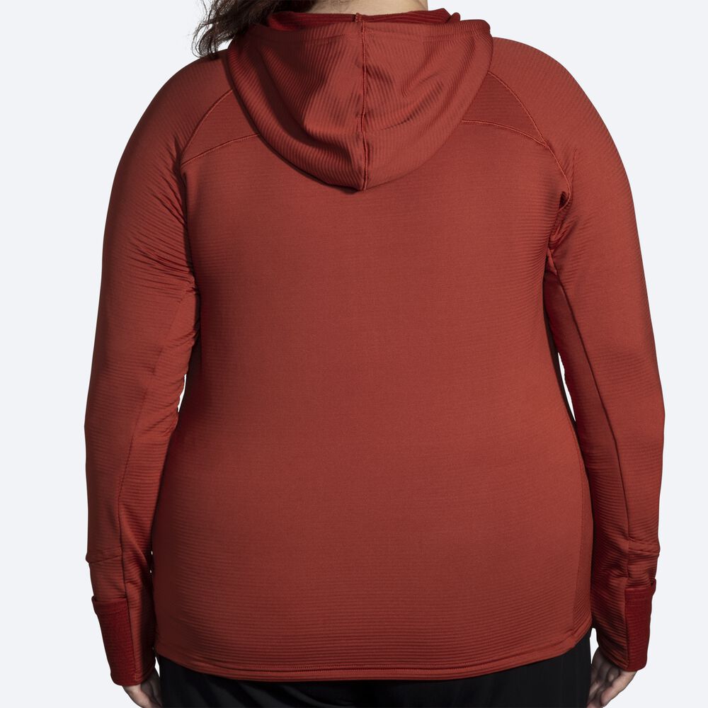 Women's Brooks Notch Thermal 2.0 Hoodies Copper | USA80459