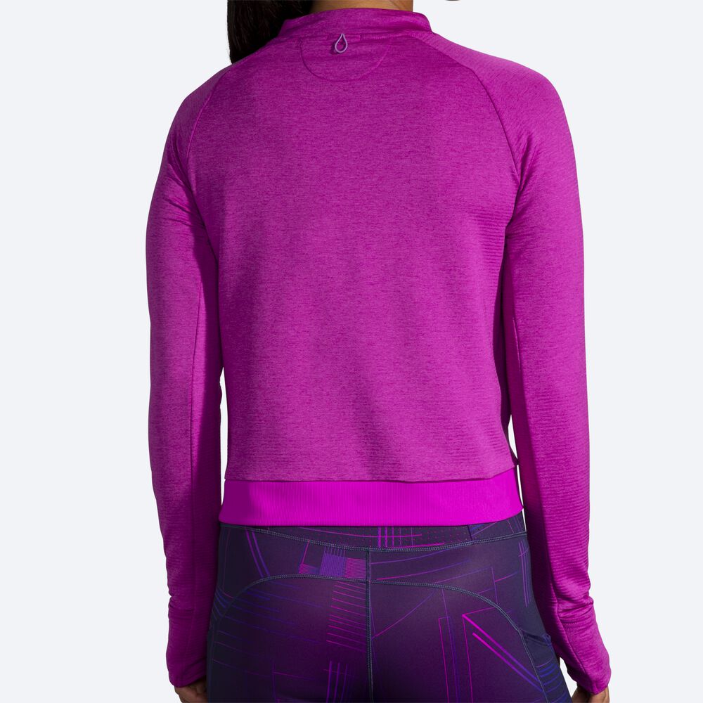 Women's Brooks Notch Thermal Long Sleeve T-Shirts Pink | USA27389