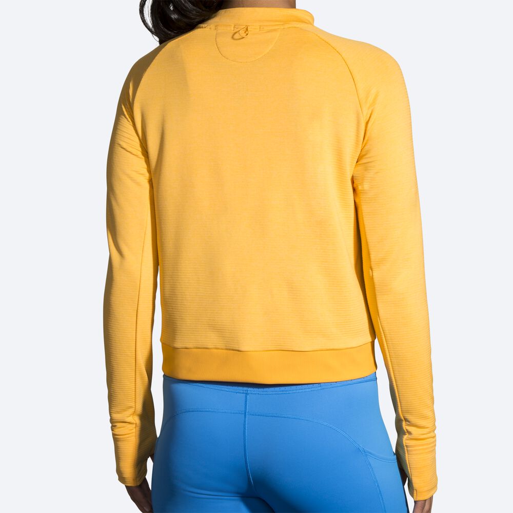 Women's Brooks Notch Thermal Long Sleeve T-Shirts Yellow | USA85096