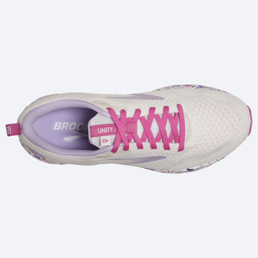 Women's Brooks Revel 4 Road Running Shoes White/Pink | USA23186