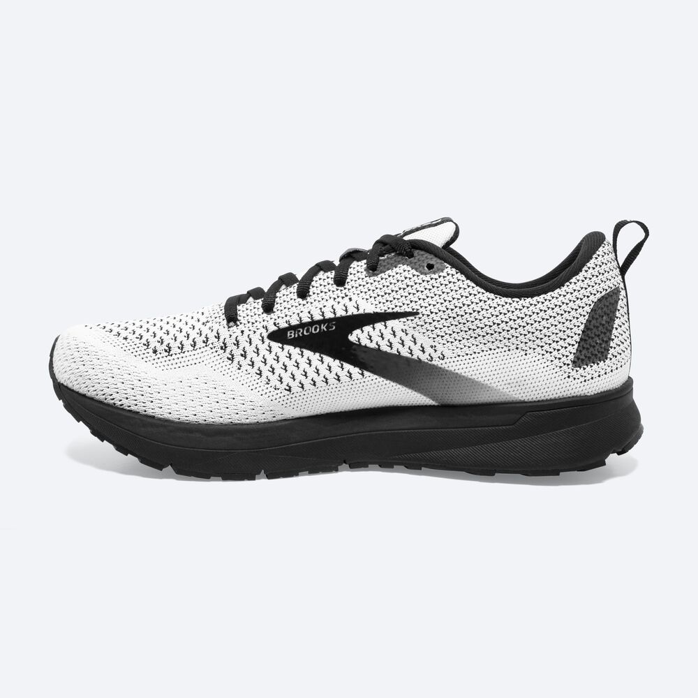 Women's Brooks Revel 4 Road Running Shoes White/Black | USA78014