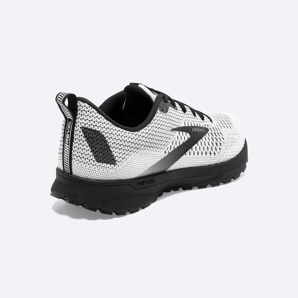 Women's Brooks Revel 4 Road Running Shoes White/Black | USA78014