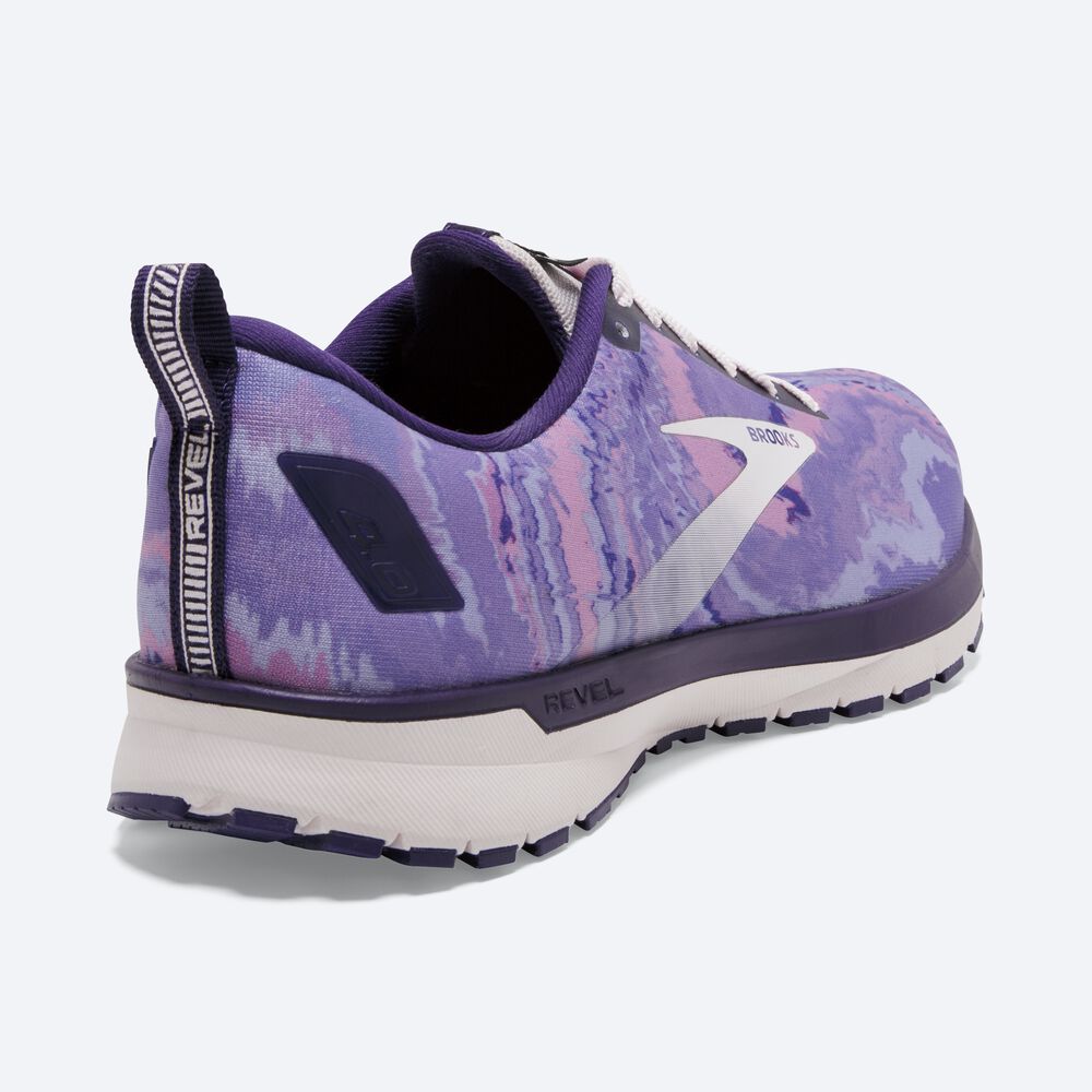 Women's Brooks Revel 4 Running Shoes Purple/Purple/Black | USA42691