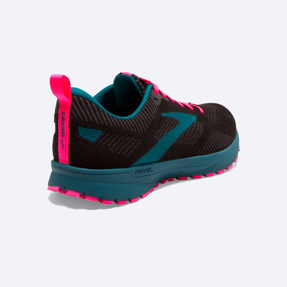 Women's Brooks Revel 5 Road Running Shoes Black/Blue/Pink | USA64810