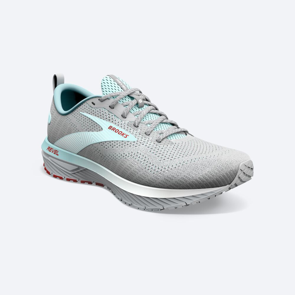 Women's Brooks Revel 6 Road Running Shoes Grey/Blue | USA40763