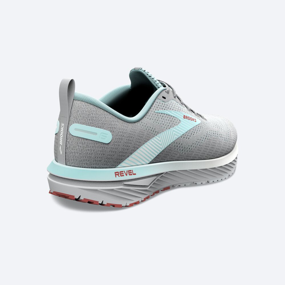 Women's Brooks Revel 6 Road Running Shoes Grey/Blue | USA40763