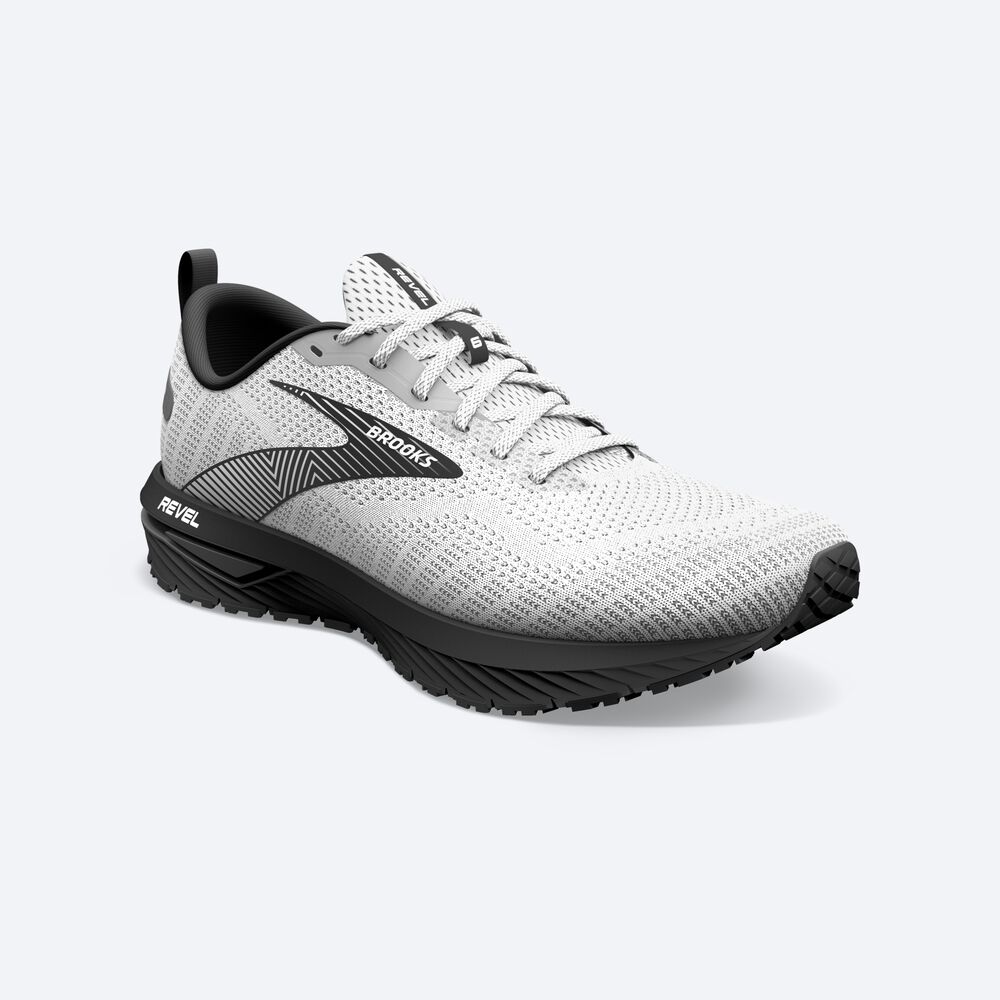 Women's Brooks Revel 6 Road Running Shoes White/Black | USA70698