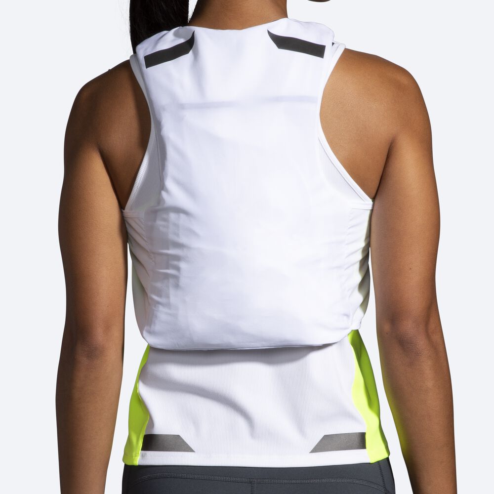 Women's Brooks Run Visible Convertible Jackets White | USA17543