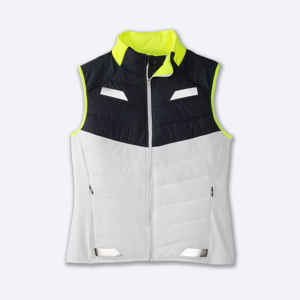 Women\'s Brooks Run Visible Insulated Vest White | USA17438