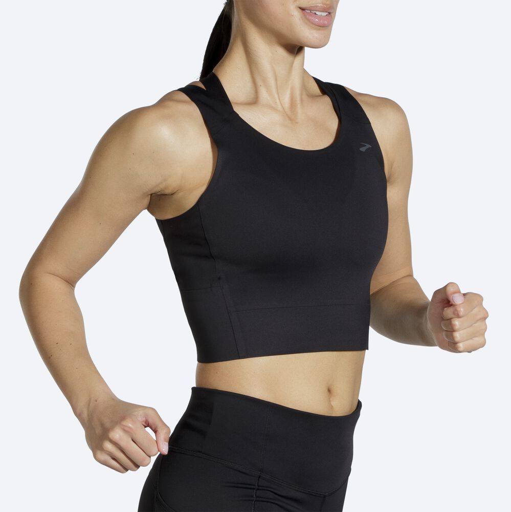 Women's Brooks Run Within Crop Tanks Black | USA36591