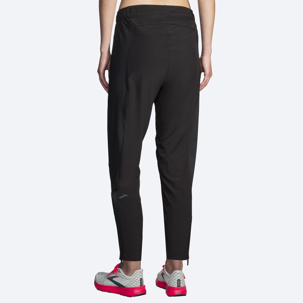 Women's Brooks Shakeout Pants Black | USA46108