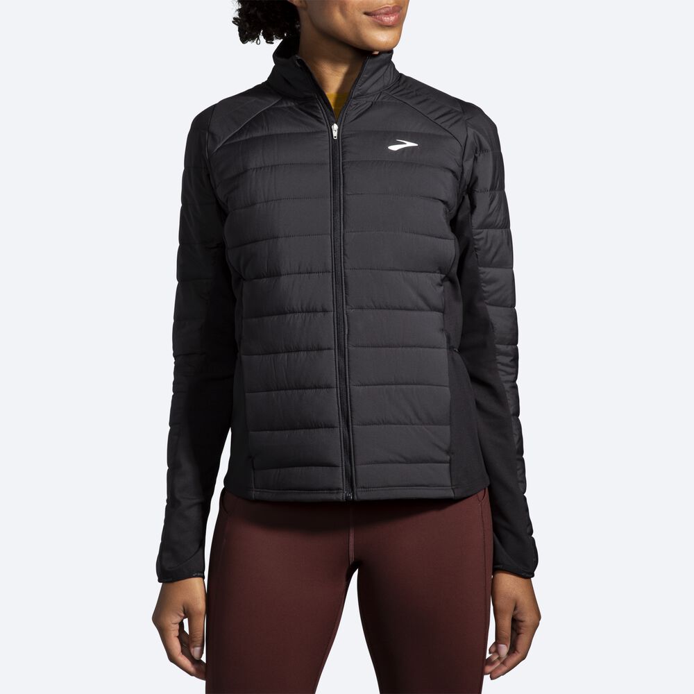 Women's Brooks Shield Hybrid 2.0 Jackets Black | USA04358