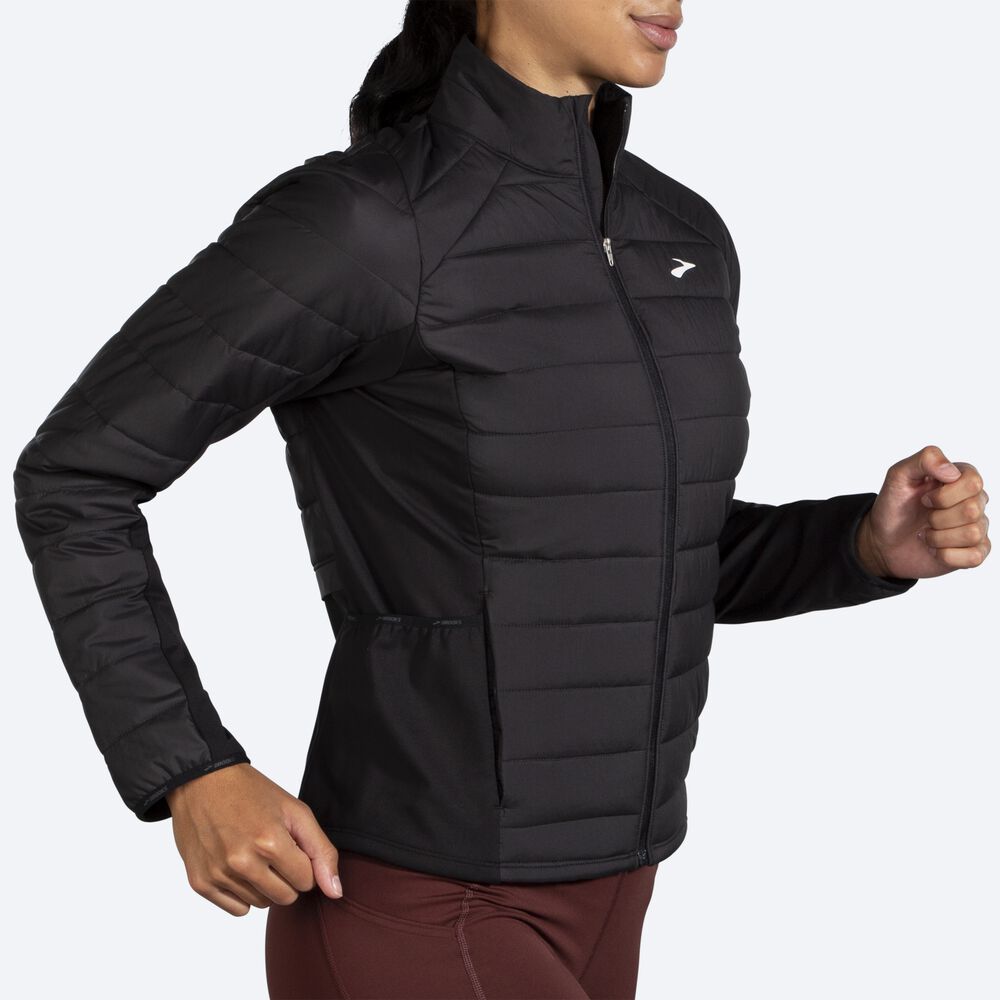 Women's Brooks Shield Hybrid 2.0 Jackets Black | USA04358