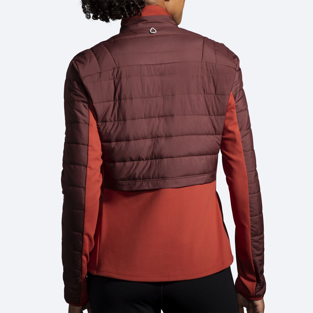 Women's Brooks Shield Hybrid 2.0 Jackets Chocolate/Copper | USA50372