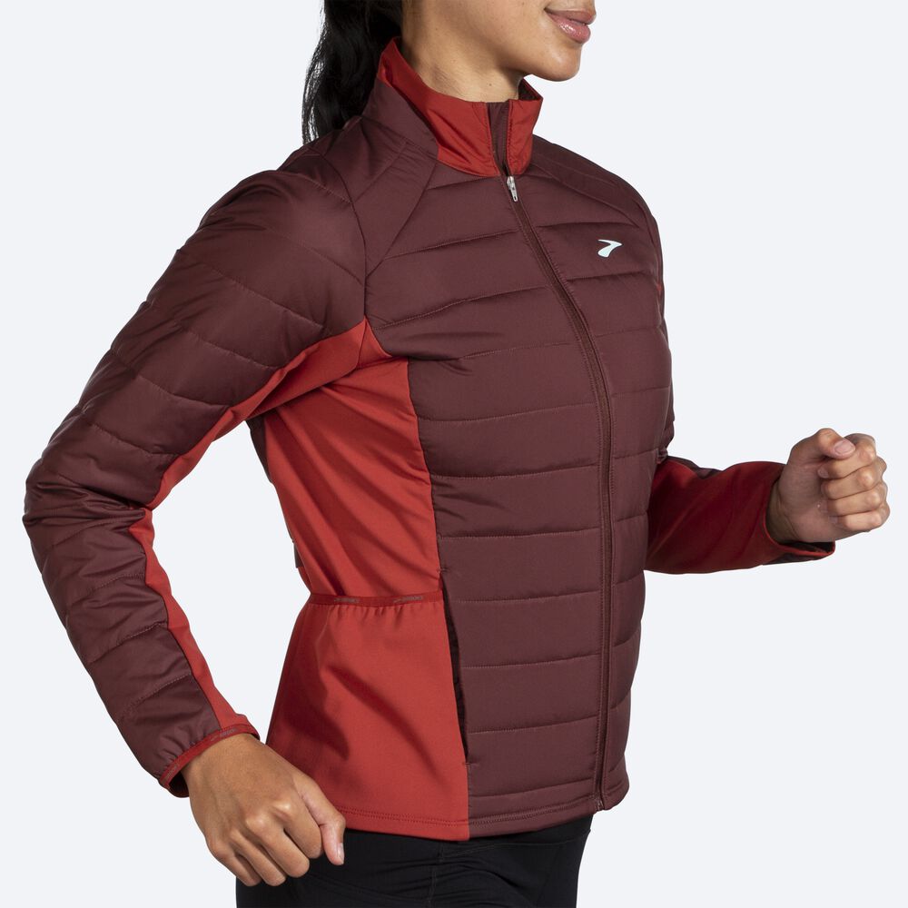 Women's Brooks Shield Hybrid 2.0 Jackets Chocolate/Copper | USA50372