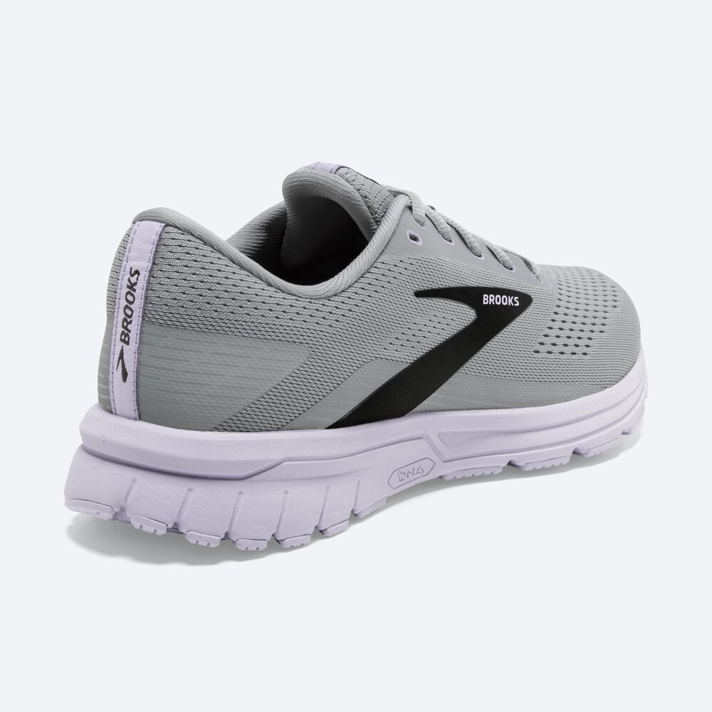 Women's Brooks Signal 3 Running Shoes Grey/Lavender Blue/Metal Black | USA28195