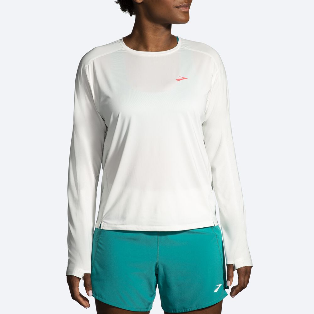 Women's Brooks Sprint Free Long Sleeve 2.0 T-Shirts Mint | USA46982