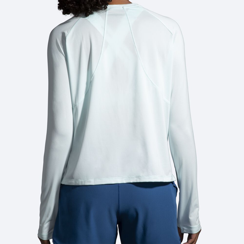 Women's Brooks Sprint Free Long Sleeve T-Shirts Blue | USA46357