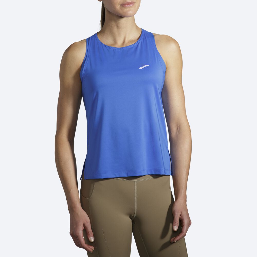 Women's Brooks Sprint Free Tanks Blue | USA09413