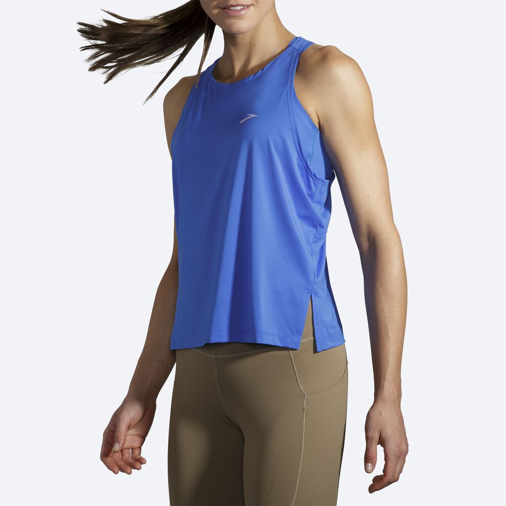 Women's Brooks Sprint Free Tanks Blue | USA09413