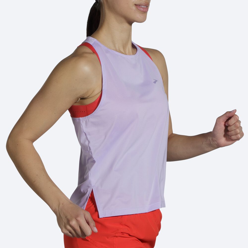 Women's Brooks Sprint Free Tanks Purple Grey | USA31406