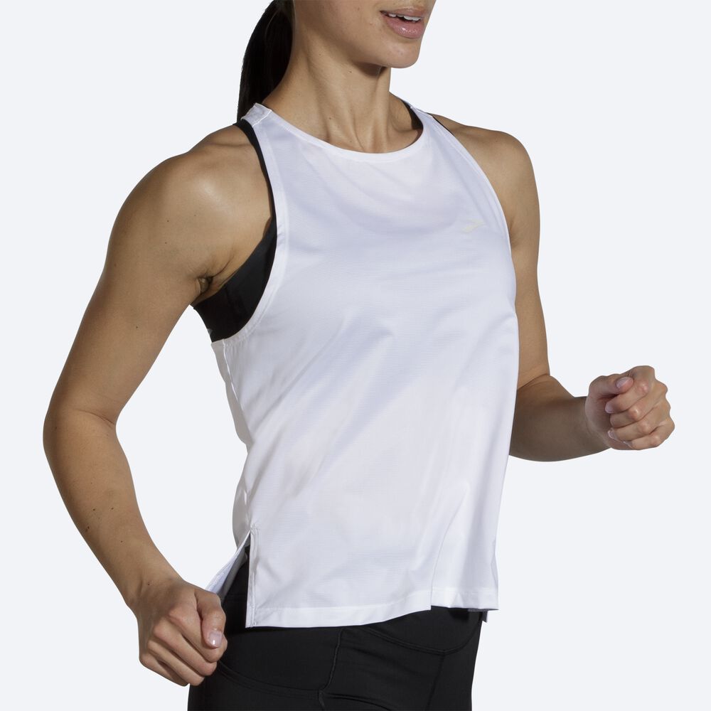 Women's Brooks Sprint Free Tanks White | USA53609