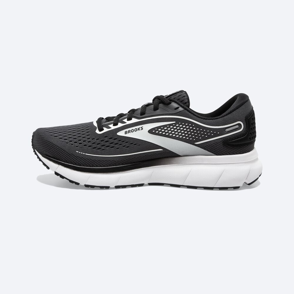 Women's Brooks Trace 2 Road Running Shoes Black/White | USA02839