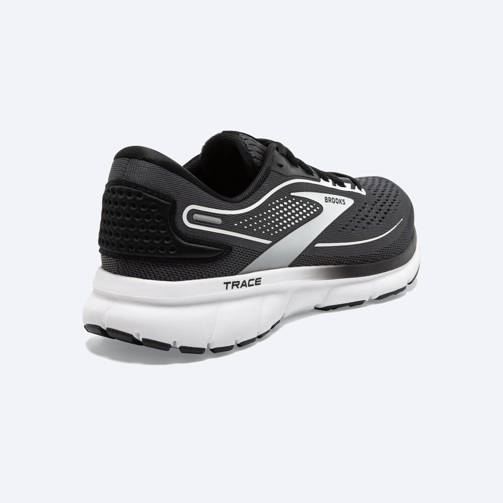 Women's Brooks Trace 2 Road Running Shoes Black/White | USA02839