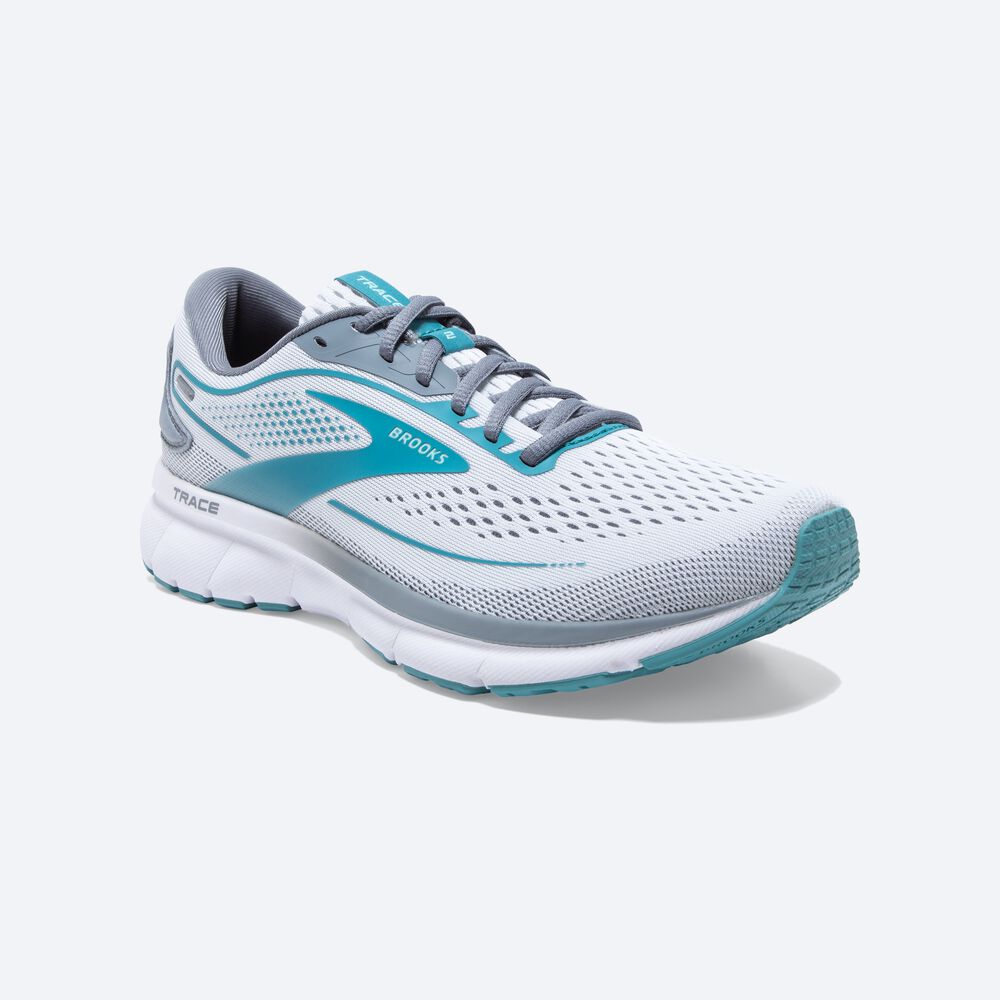 Women's Brooks Trace 2 Road Running Shoes White/Grey | USA09187