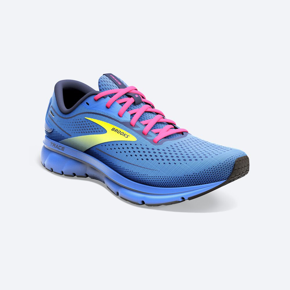 Women's Brooks Trace 2 Road Running Shoes Blue/Pink | USA48102