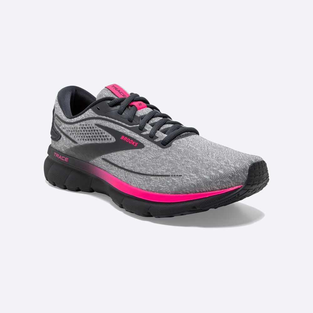 Women's Brooks Trace 2 Road Running Shoes Grey/Pink | USA56149