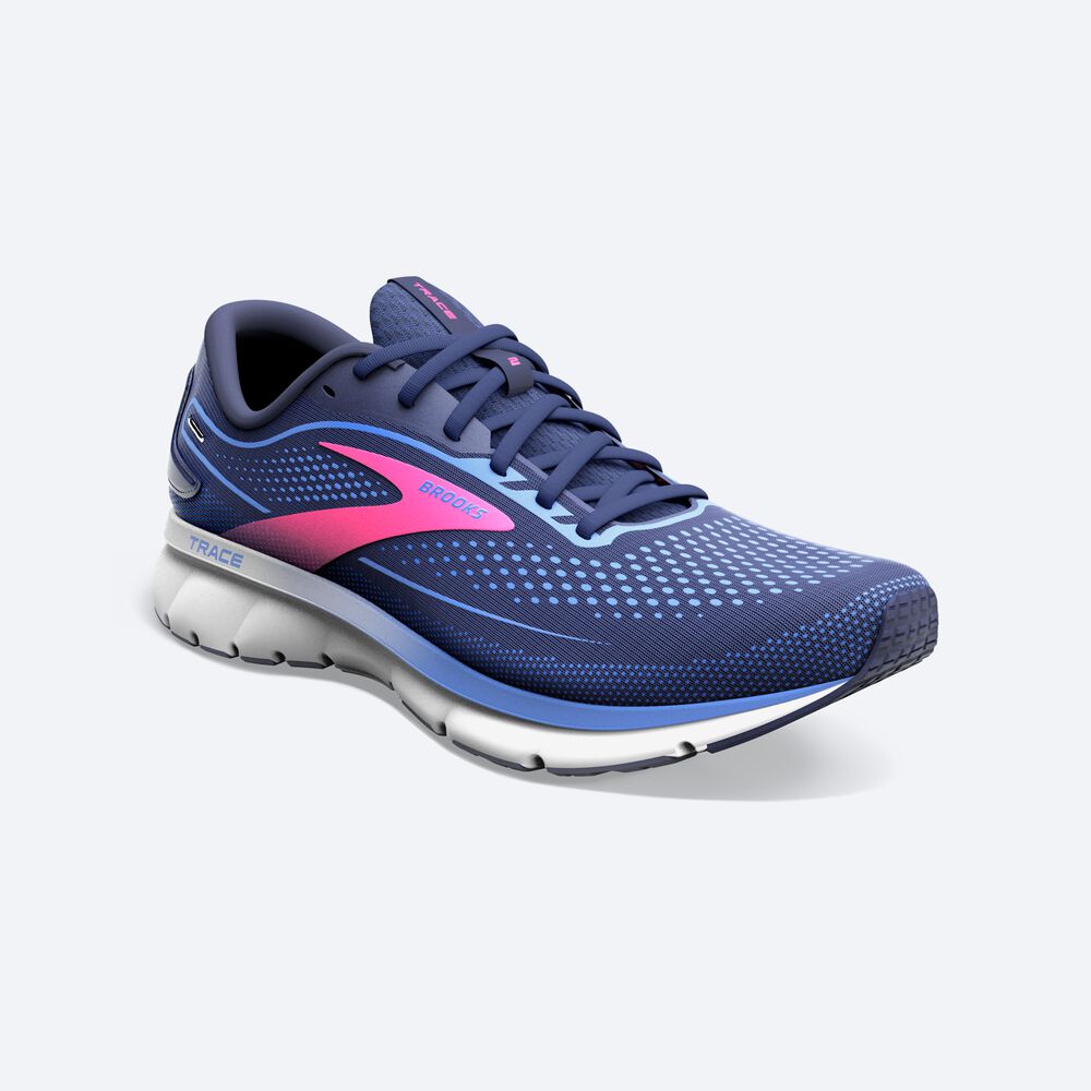 Women's Brooks Trace 2 Road Running Shoes Navy/Blue/Pink | USA71356