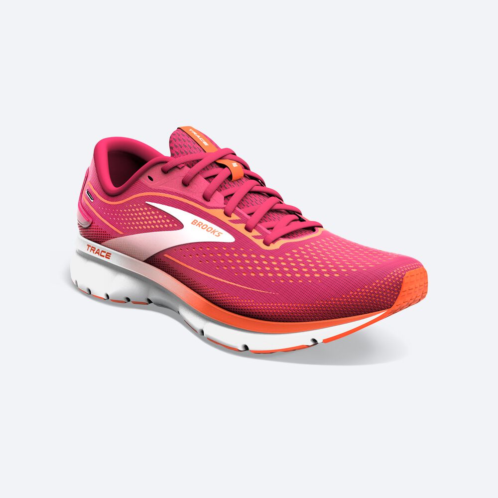 Women's Brooks Trace 2 Road Running Shoes Red/Pink | USA85901