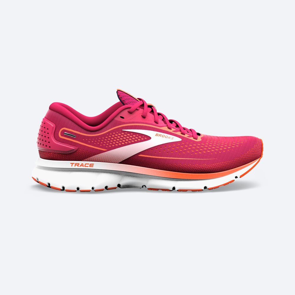 Women\'s Brooks Trace 2 Road Running Shoes Red/Pink | USA85901