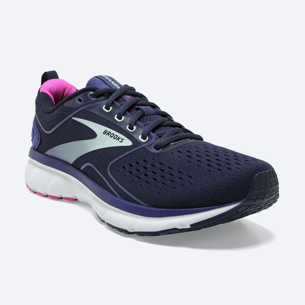 Women's Brooks Transmit 3 Road Running Shoes Navy Blue | USA23058