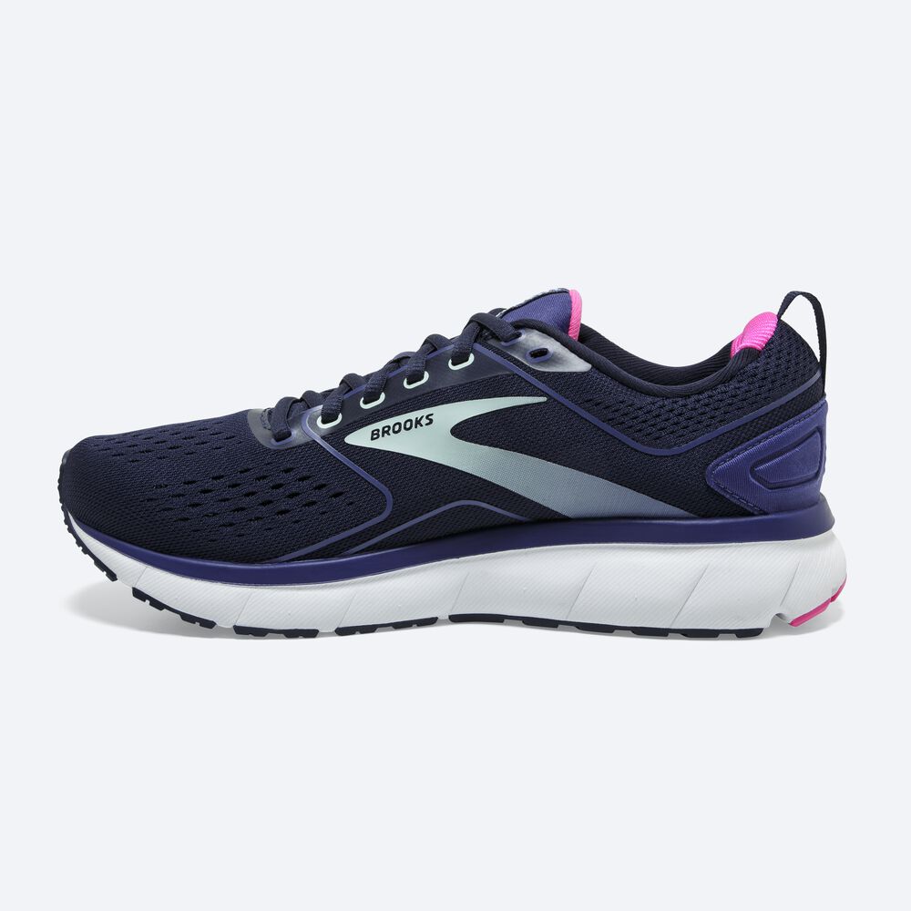 Women's Brooks Transmit 3 Road Running Shoes Navy Blue | USA23058