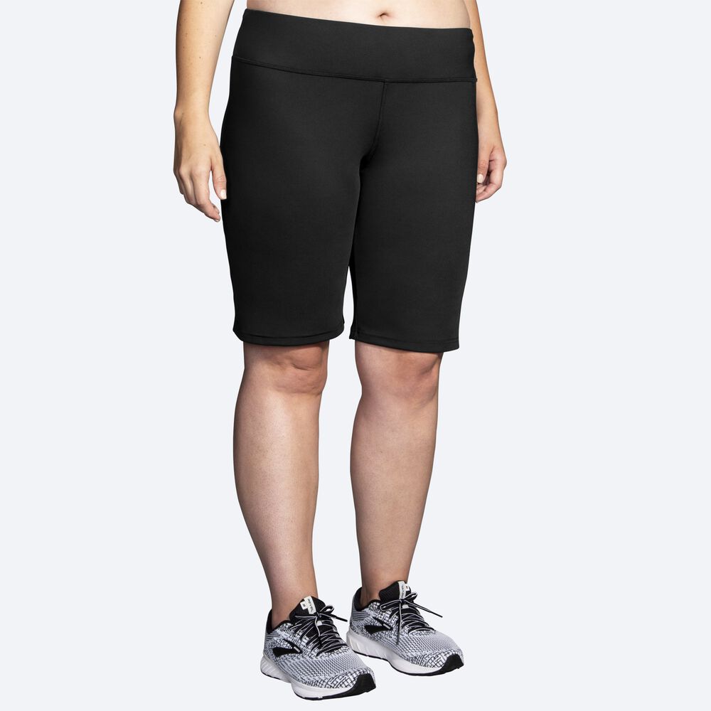 Women's Brooks Venture Bermuda Running Shorts Black | USA15067