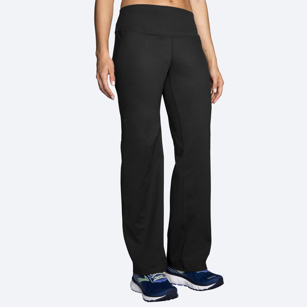 Women's Brooks Venture Pants Black | USA52187