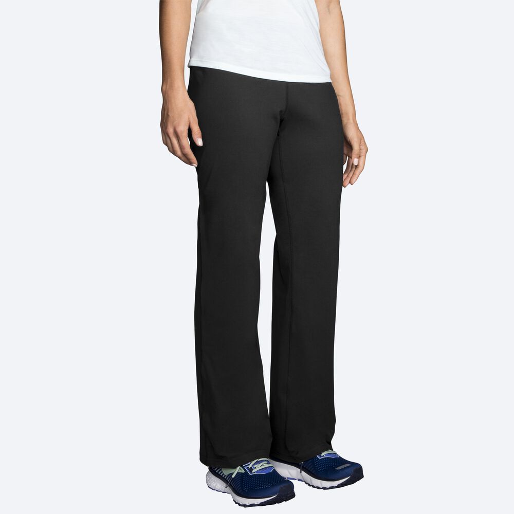 Women's Brooks Venture Pants Black | USA52187